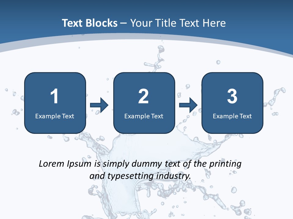 Splashing Blue Designing PowerPoint Template
