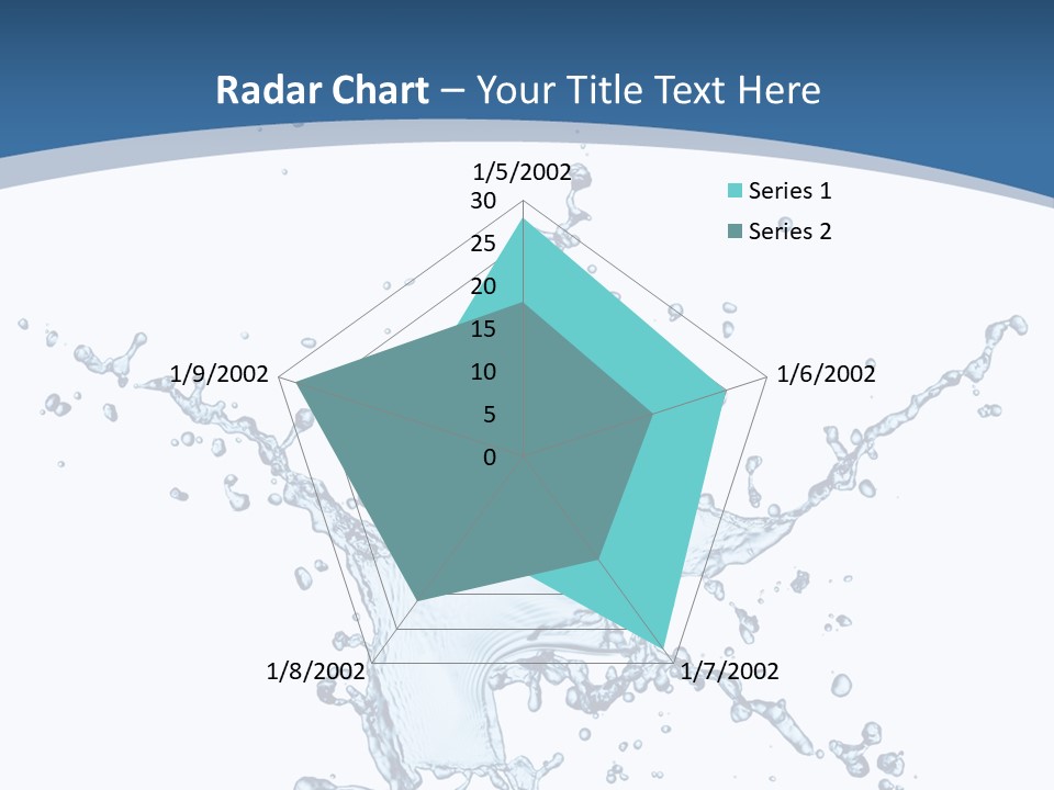 Splashing Blue Designing PowerPoint Template
