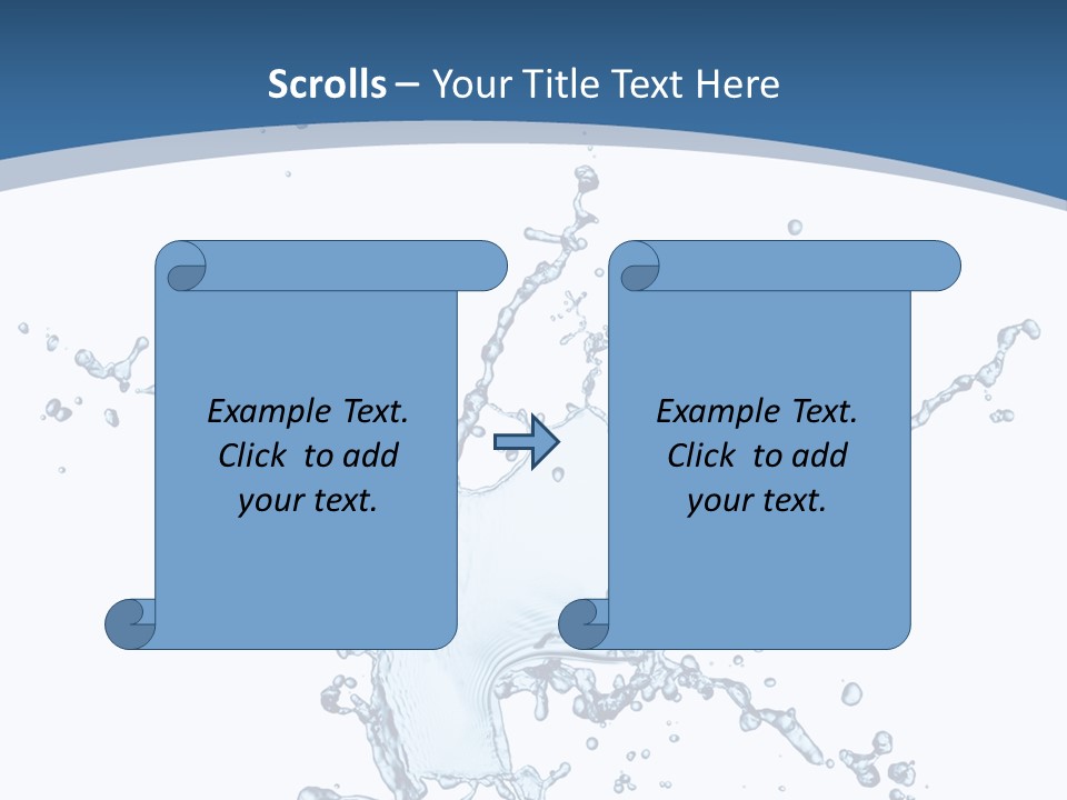 Splashing Blue Designing PowerPoint Template