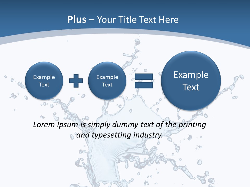 Splashing Blue Designing PowerPoint Template
