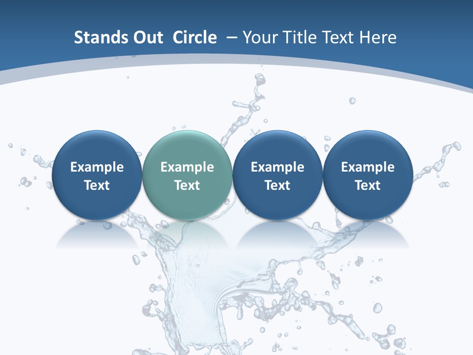 Splashing Blue Designing PowerPoint Template