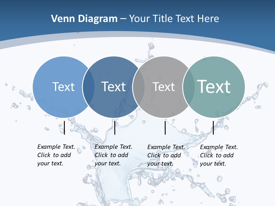 Splashing Blue Designing PowerPoint Template