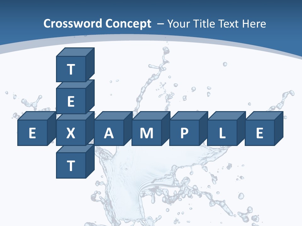 Splashing Blue Designing PowerPoint Template
