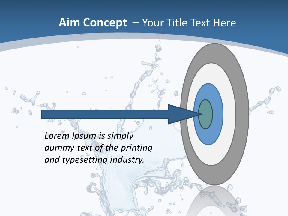 Splashing Blue Designing PowerPoint Template