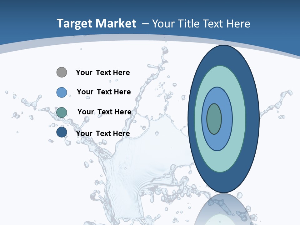 Splashing Blue Designing PowerPoint Template