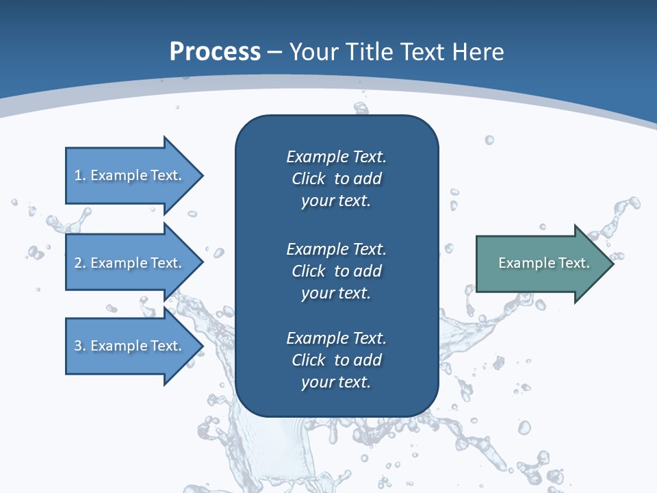 Splashing Blue Designing PowerPoint Template
