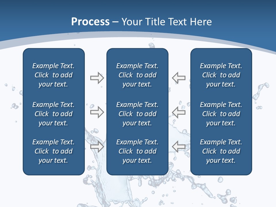 Splashing Blue Designing PowerPoint Template