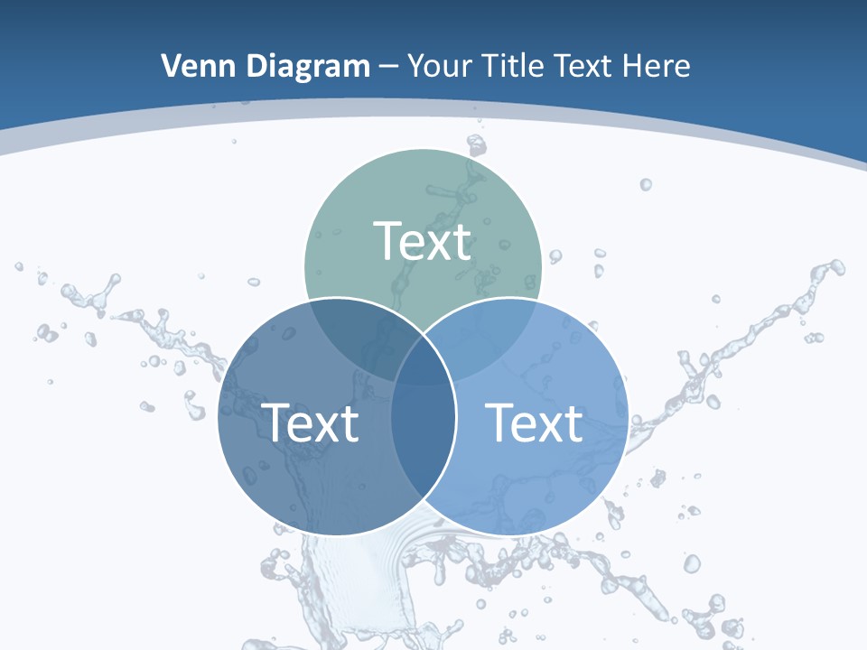 Splashing Blue Designing PowerPoint Template