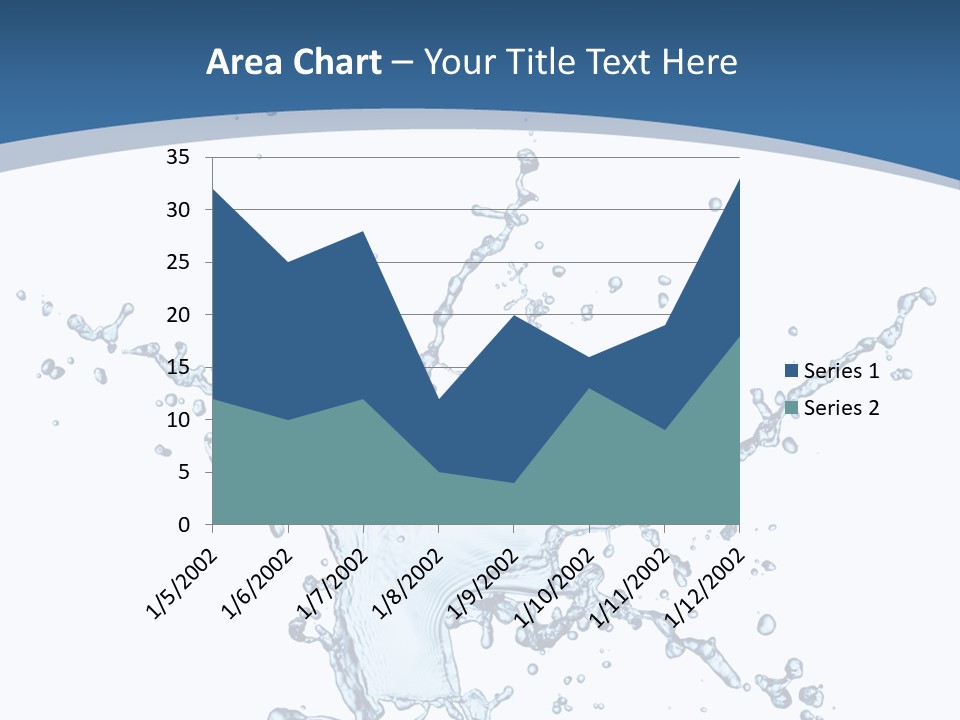 Splashing Blue Designing PowerPoint Template