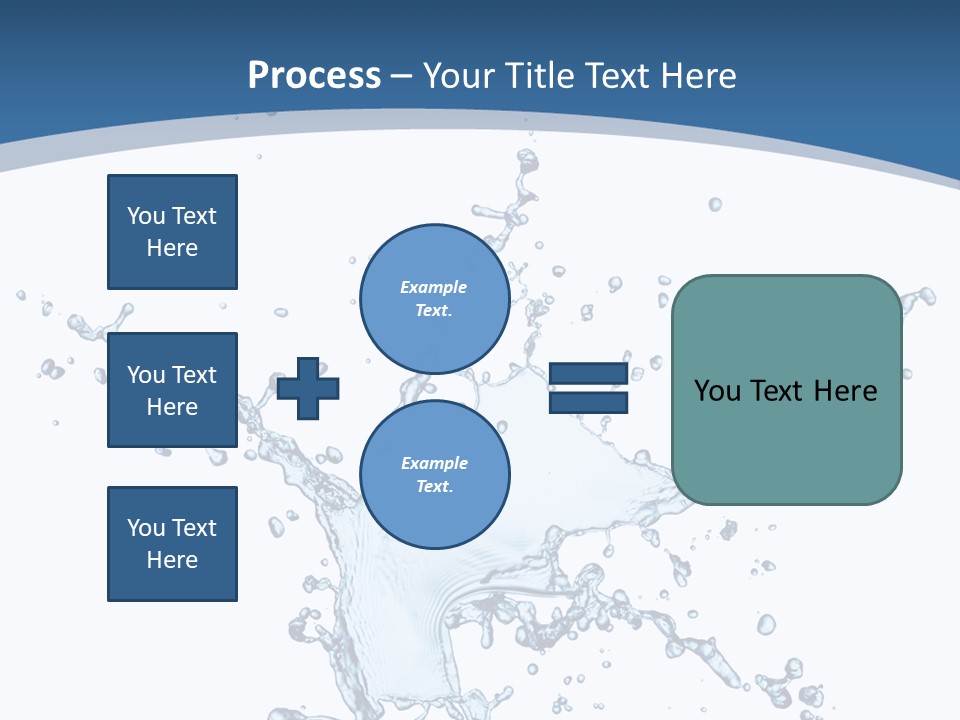 Splashing Blue Designing PowerPoint Template