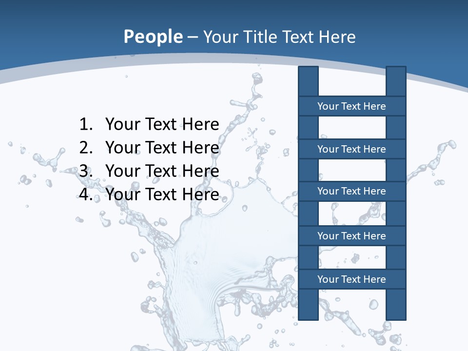 Splashing Blue Designing PowerPoint Template
