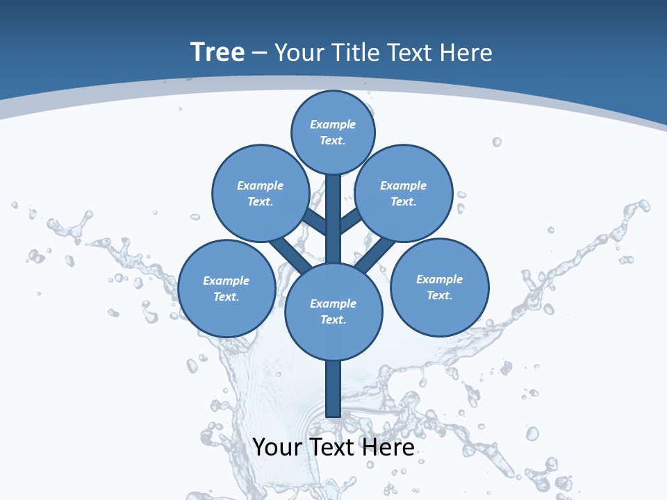 Splashing Blue Designing PowerPoint Template