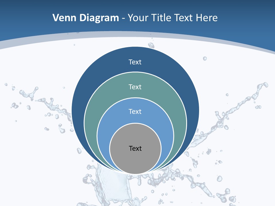Splashing Blue Designing PowerPoint Template
