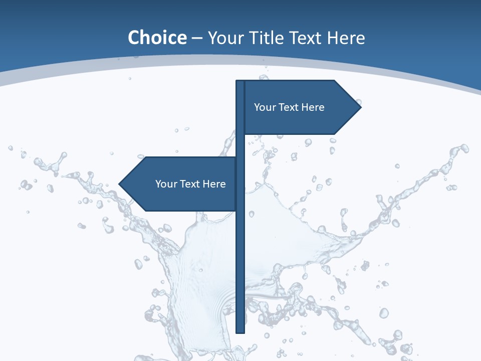 Splashing Blue Designing PowerPoint Template