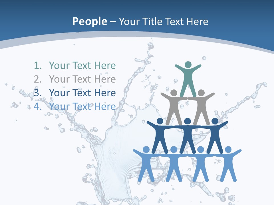 Splashing Blue Designing PowerPoint Template