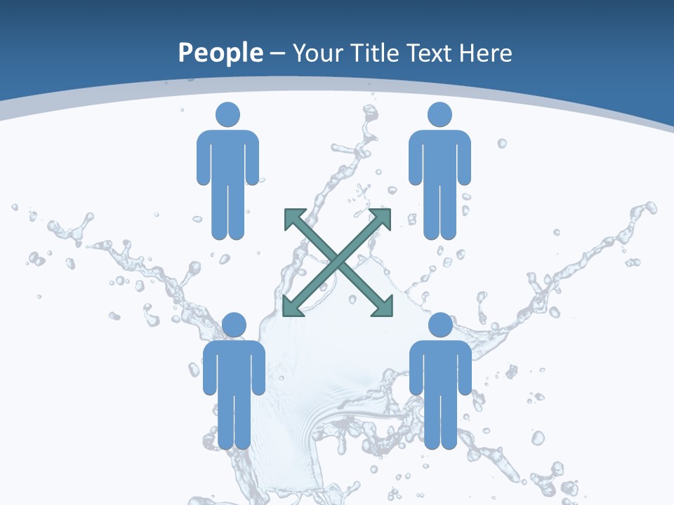 Splashing Blue Designing PowerPoint Template