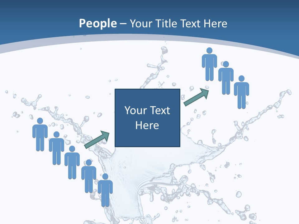 Splashing Blue Designing PowerPoint Template