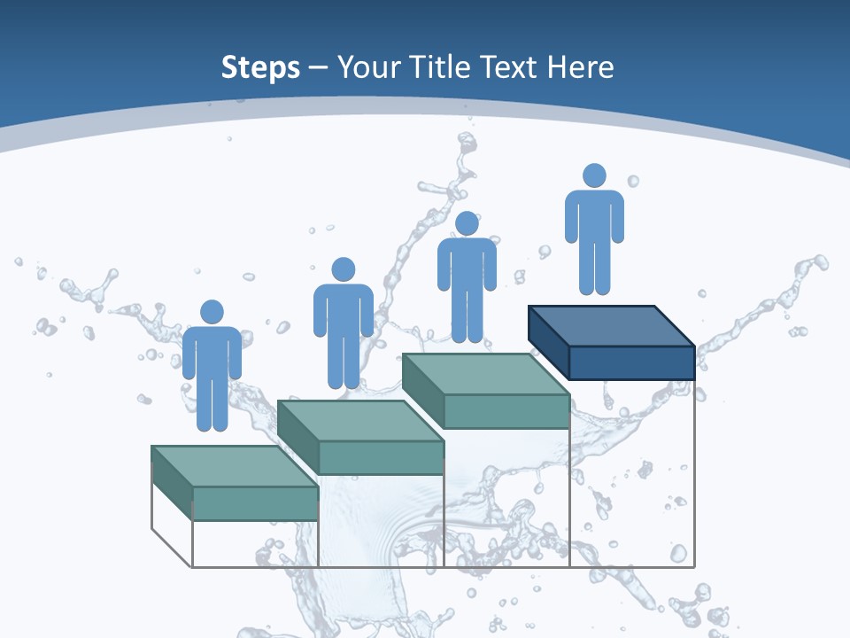 Splashing Blue Designing PowerPoint Template