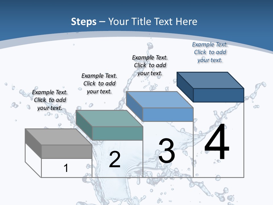 Splashing Blue Designing PowerPoint Template