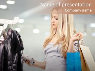 Clothing Shopping Choosing PowerPoint Template