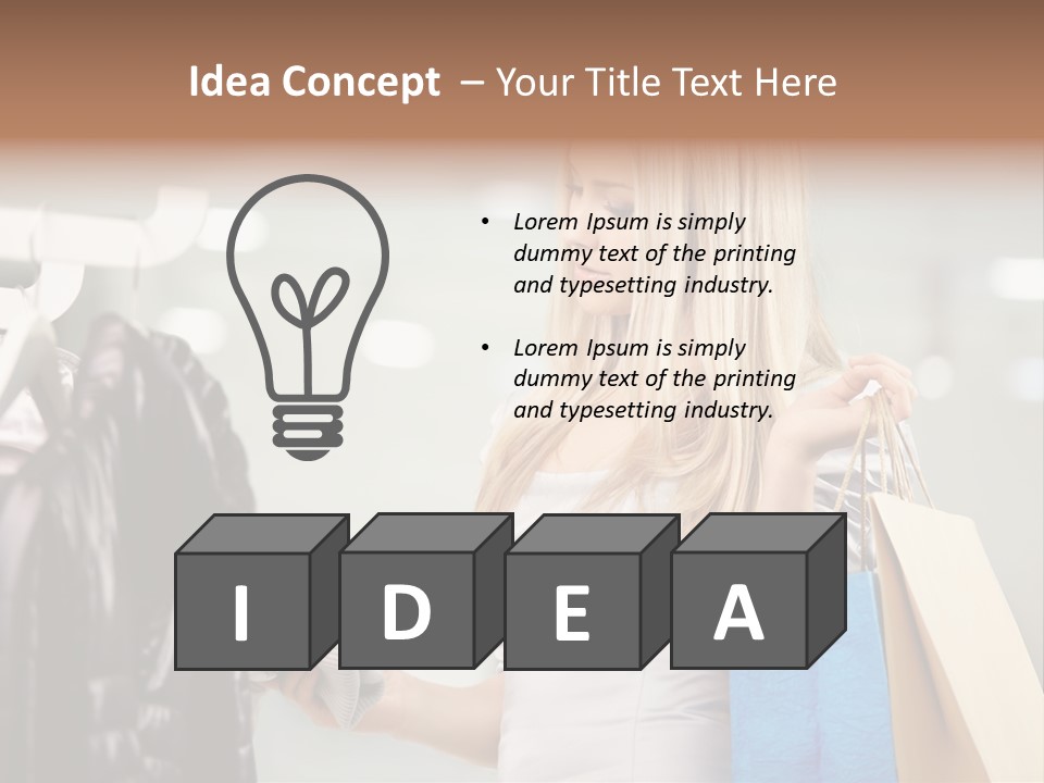 Clothing Shopping Choosing PowerPoint Template