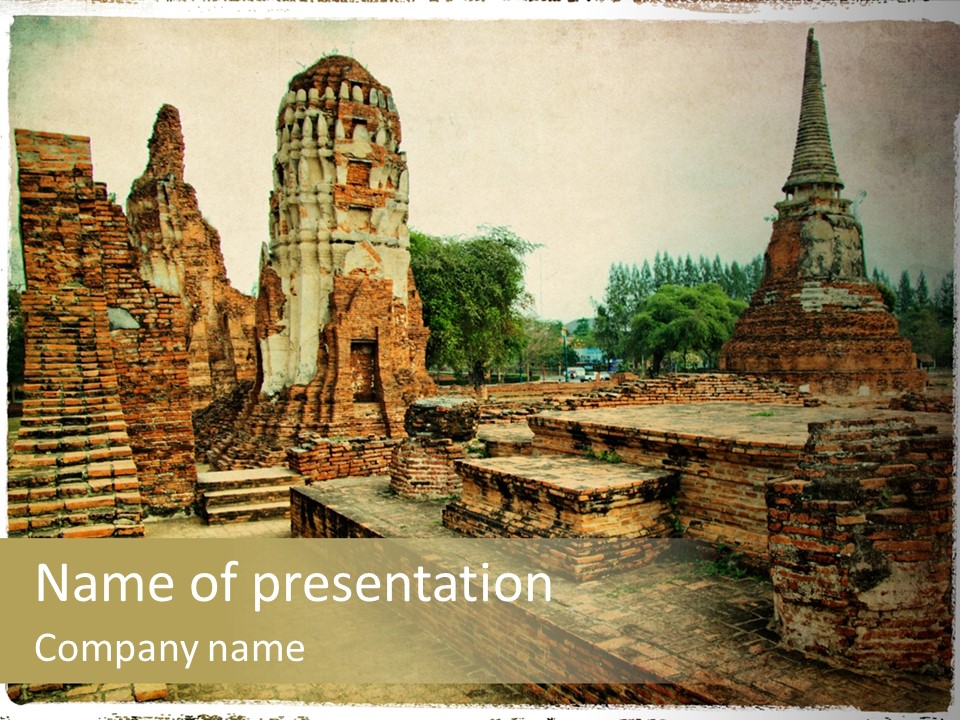 Travel Siam Texture PowerPoint Template