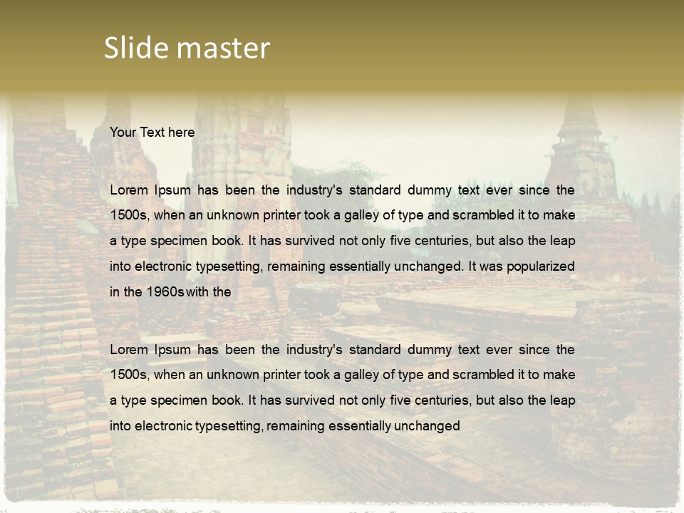 Travel Siam Texture PowerPoint Template