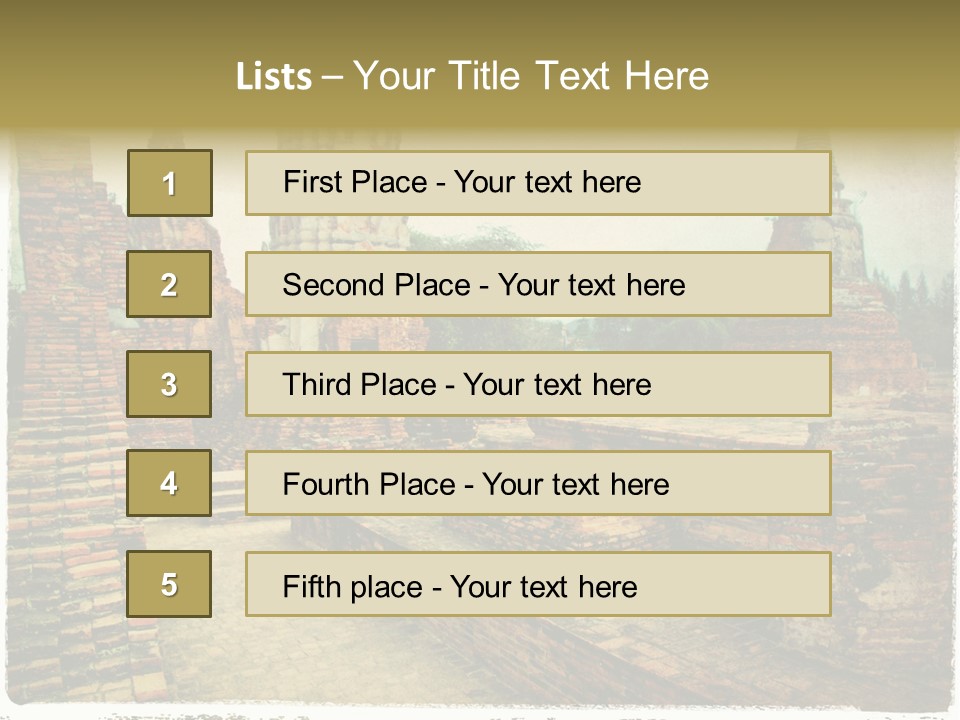 Travel Siam Texture PowerPoint Template