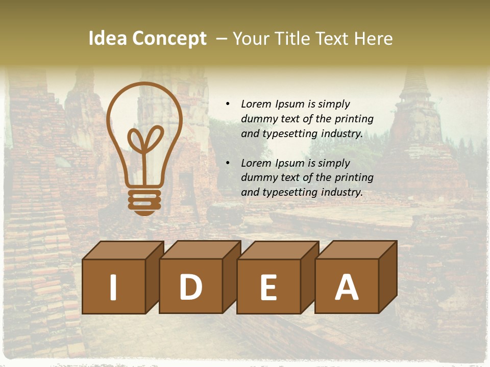 Travel Siam Texture PowerPoint Template