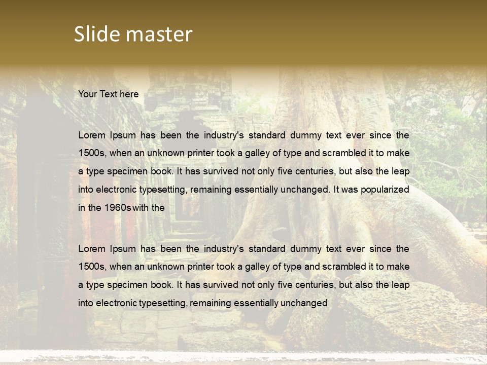 Angkor Archeology Tropical PowerPoint Template