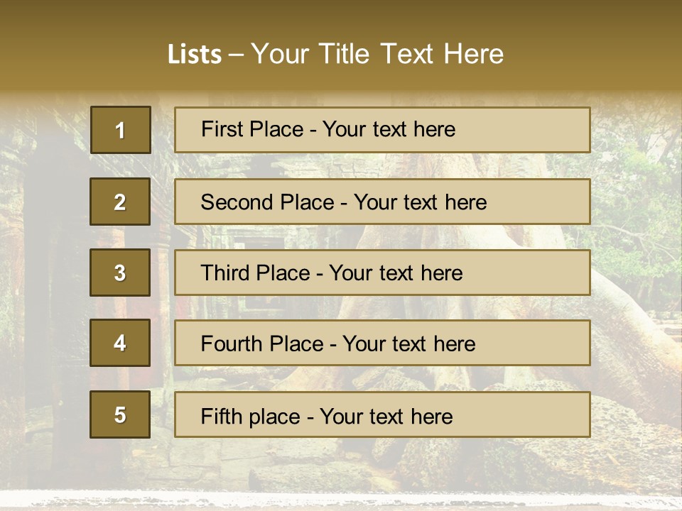Angkor Archeology Tropical PowerPoint Template
