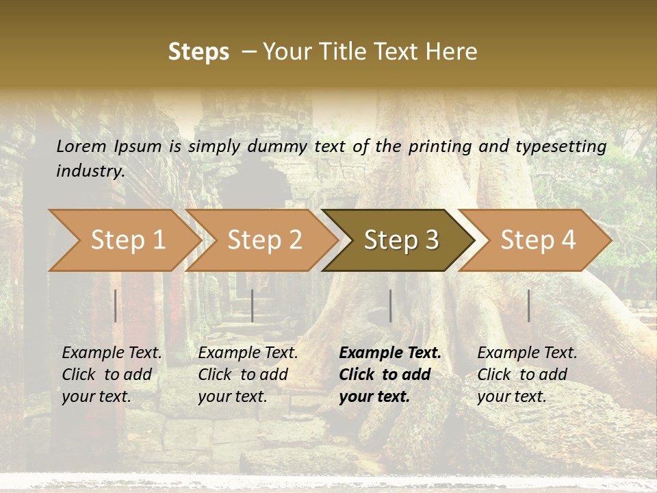 Angkor Archeology Tropical PowerPoint Template