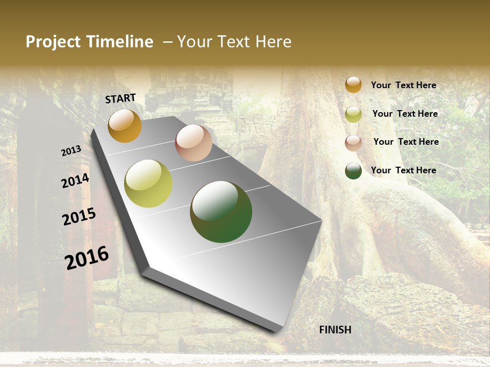 Angkor Archeology Tropical PowerPoint Template