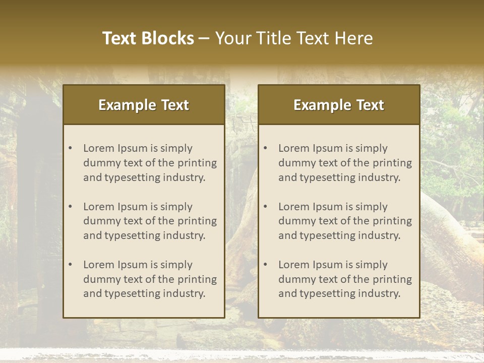 Angkor Archeology Tropical PowerPoint Template