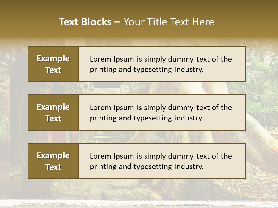 Angkor Archeology Tropical PowerPoint Template