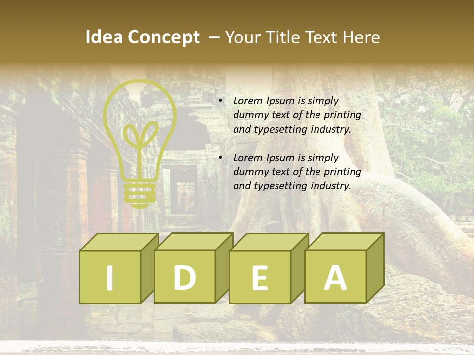 Angkor Archeology Tropical PowerPoint Template