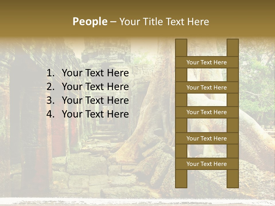Angkor Archeology Tropical PowerPoint Template
