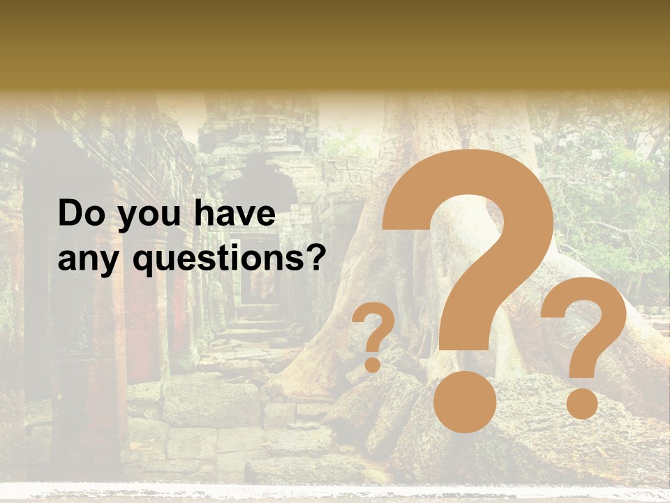 Angkor Archeology Tropical PowerPoint Template