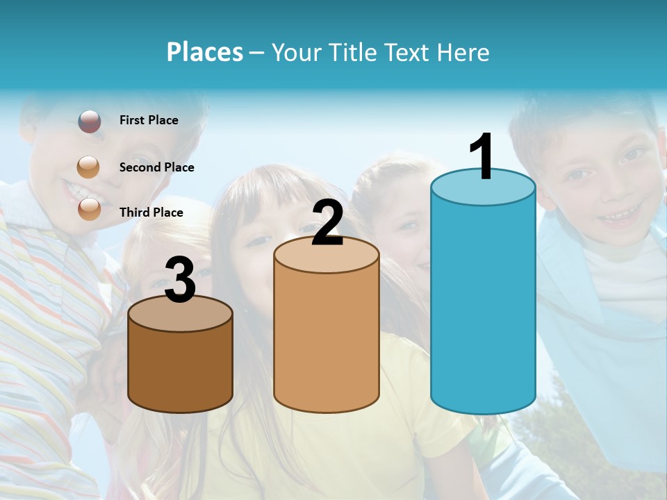 Children Group Lad PowerPoint Template