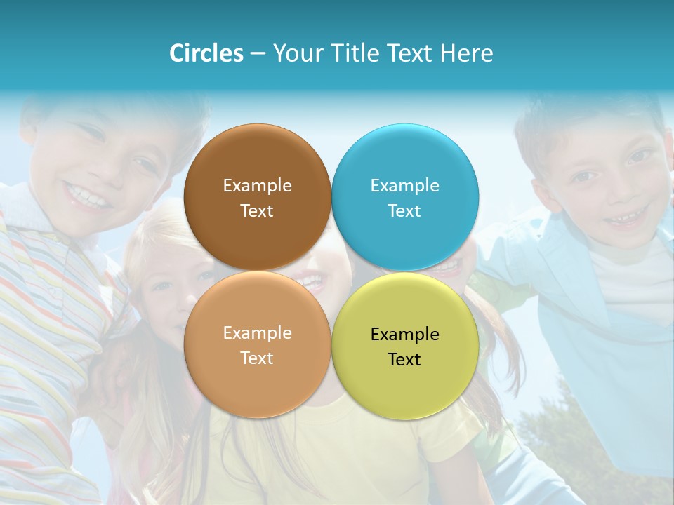 Children Group Lad PowerPoint Template