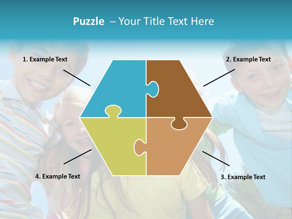 Children Group Lad PowerPoint Template