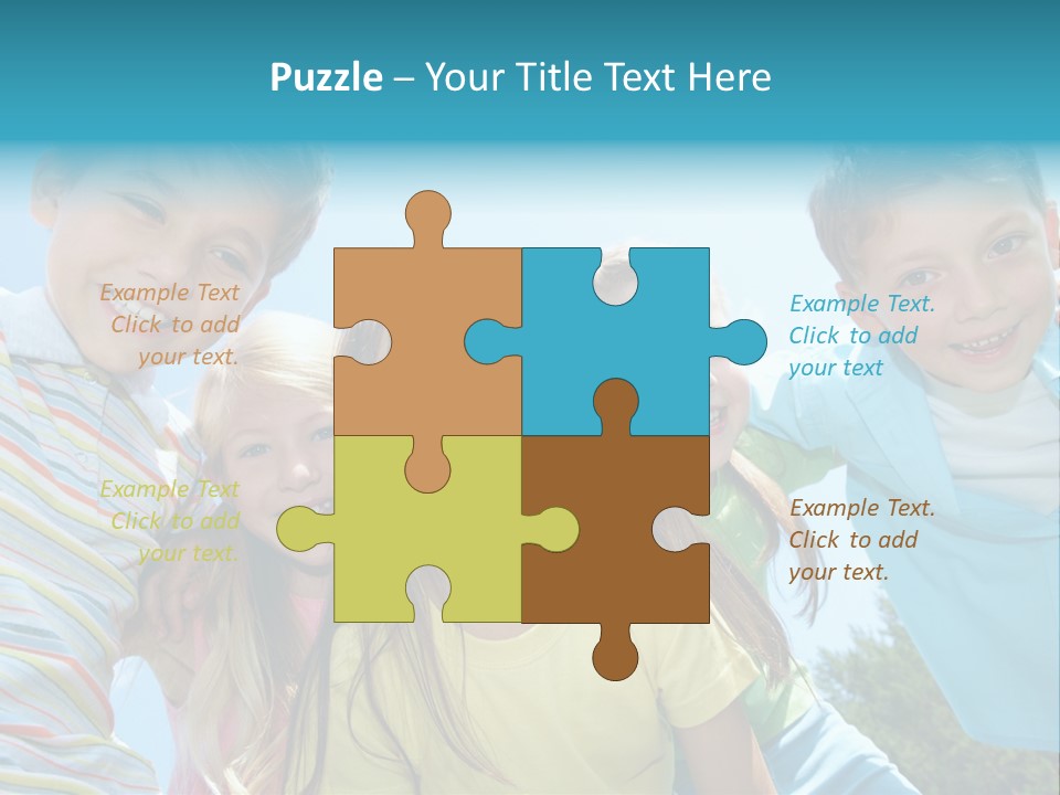 Children Group Lad PowerPoint Template