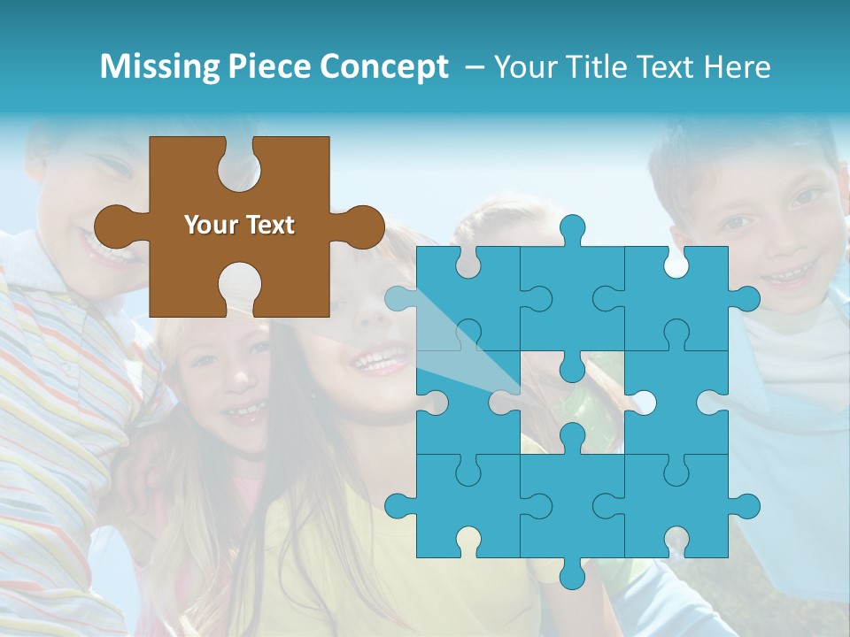 Children Group Lad PowerPoint Template