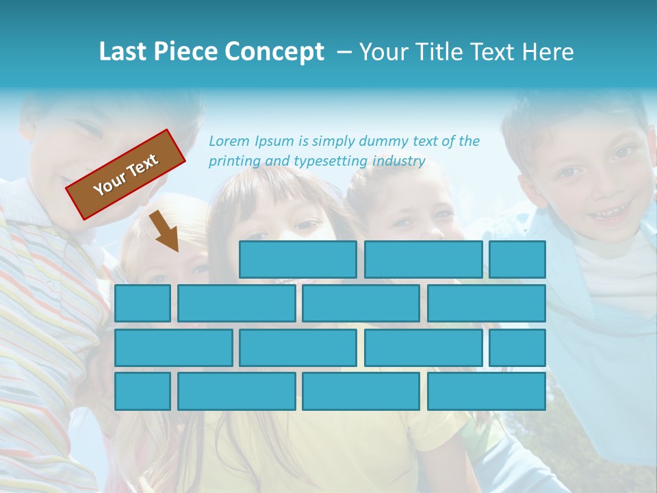 Children Group Lad PowerPoint Template