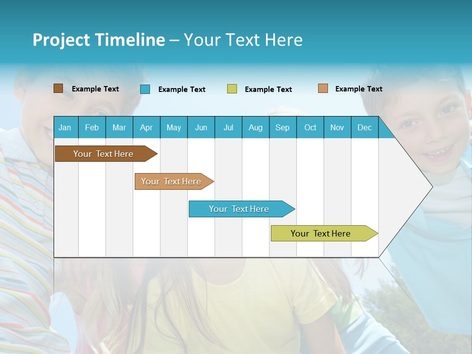 Children Group Lad PowerPoint Template