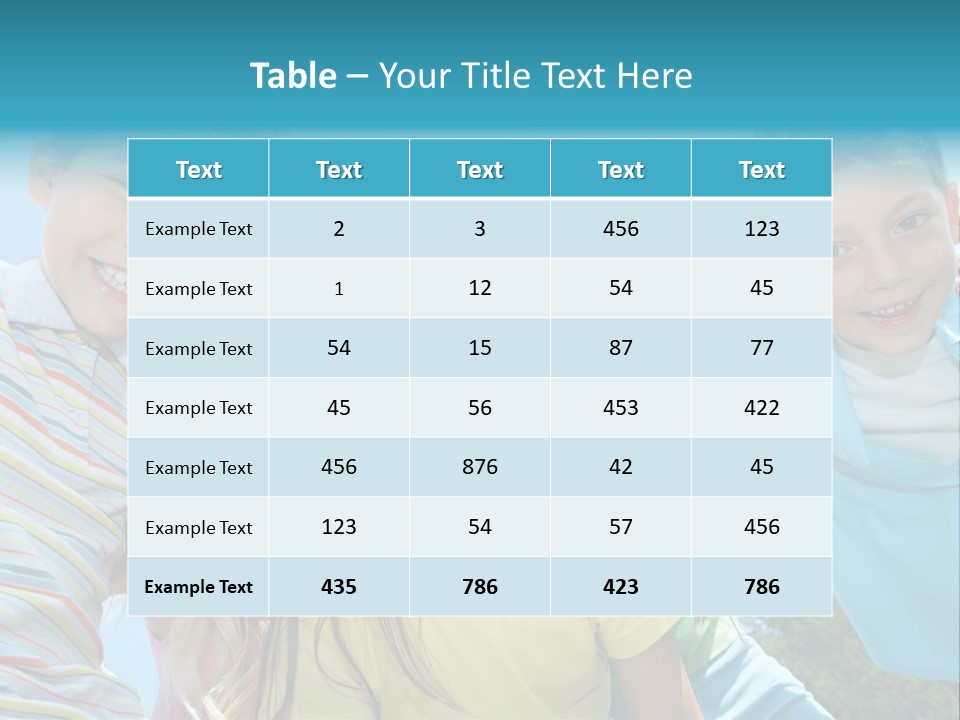 Children Group Lad PowerPoint Template