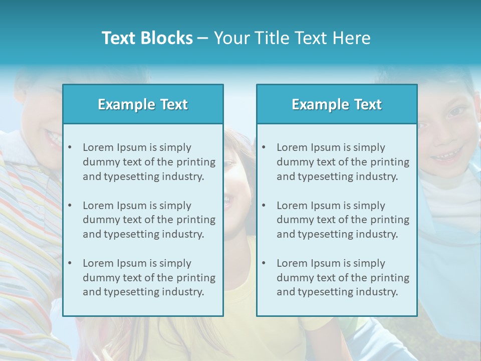 Children Group Lad PowerPoint Template