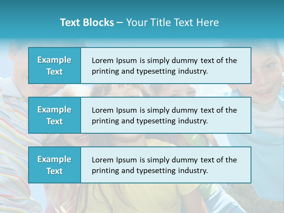 Children Group Lad PowerPoint Template