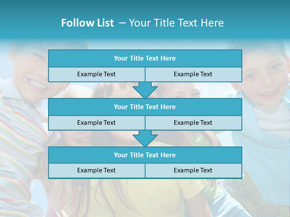 Children Group Lad PowerPoint Template
