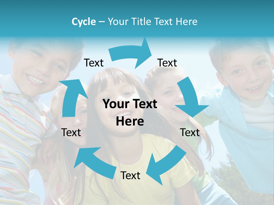 Children Group Lad PowerPoint Template